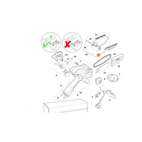 STIHL  Wskazówka ostrzegawcza GA01 967 7502